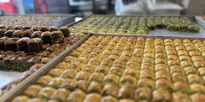 a close of image of the baklava 