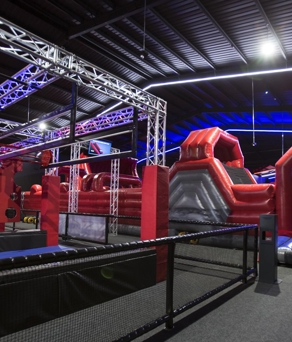 Inside the Ninja Warrior UK Adventure Park.