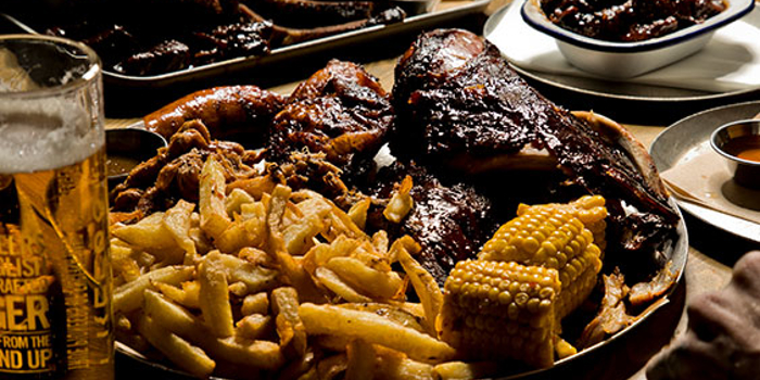 Food at Smoke BBQ.