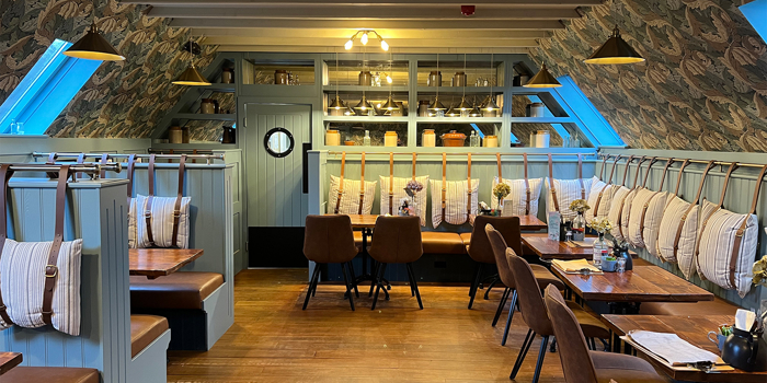 Inside The Schoolrooms restaurant.