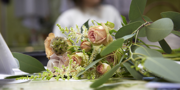 Flowers being prepared at Plantology .